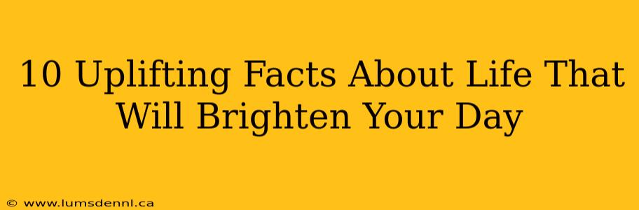 10 Uplifting Facts About Life That Will Brighten Your Day
