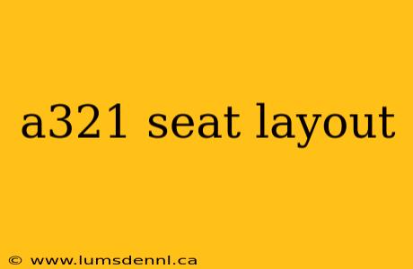 a321 seat layout