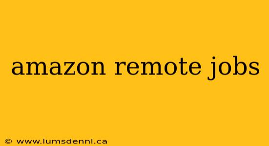 amazon remote jobs