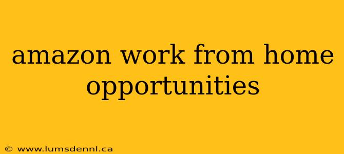 amazon work from home opportunities