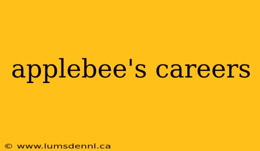 applebee's careers