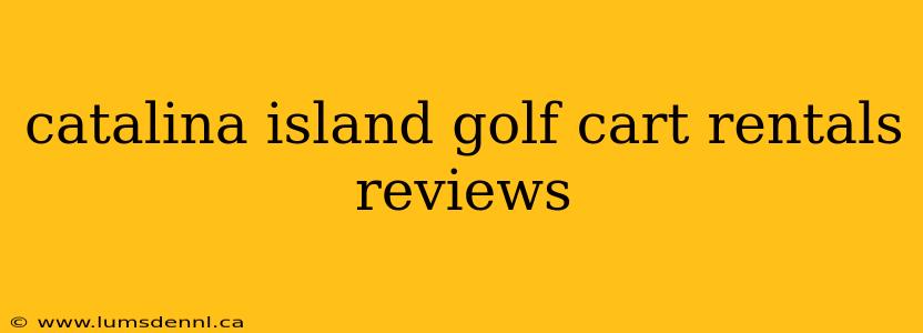 catalina island golf cart rentals reviews