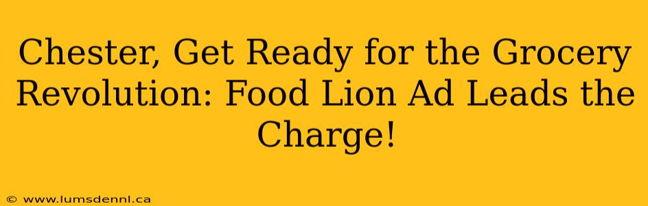 Chester, Get Ready for the Grocery Revolution: Food Lion Ad Leads the Charge!