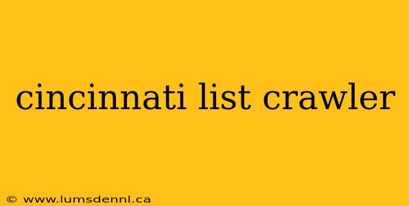 cincinnati list crawler