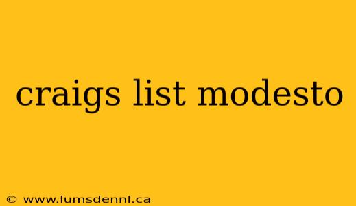 craigs list modesto
