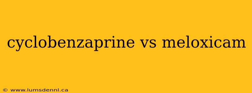 cyclobenzaprine vs meloxicam