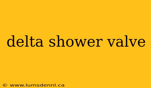 delta shower valve
