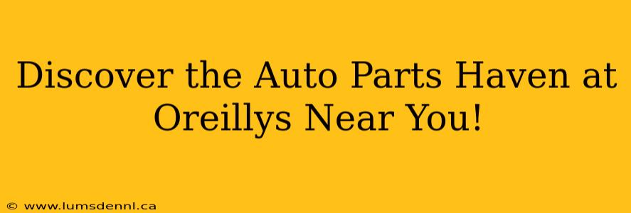 Discover the Auto Parts Haven at Oreillys Near You!