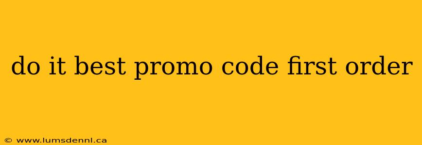 do it best promo code first order