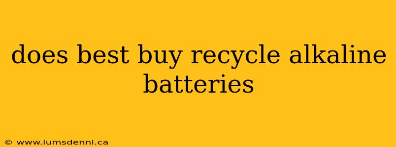 does best buy recycle alkaline batteries