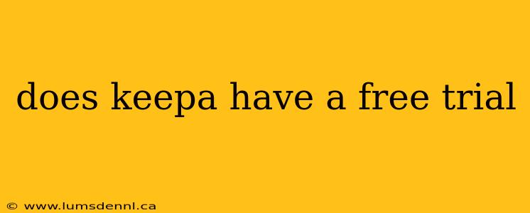 does keepa have a free trial