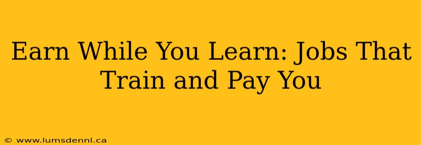 Earn While You Learn: Jobs That Train and Pay You