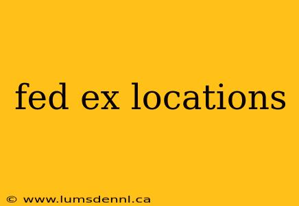fed ex locations