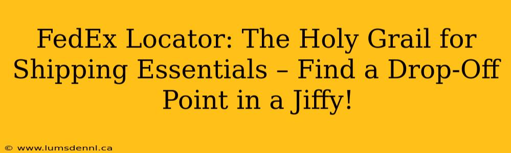 FedEx Locator: The Holy Grail for Shipping Essentials – Find a Drop-Off Point in a Jiffy!