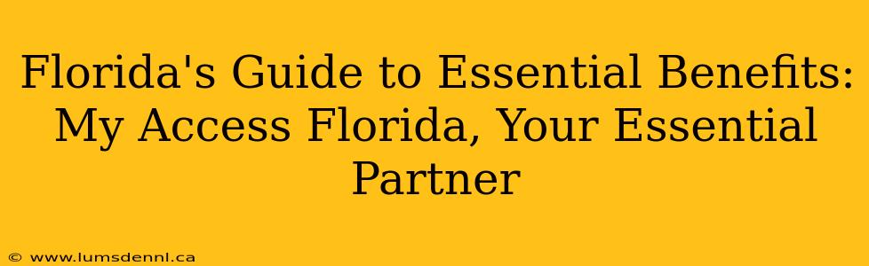 Florida's Guide to Essential Benefits: My Access Florida, Your Essential Partner