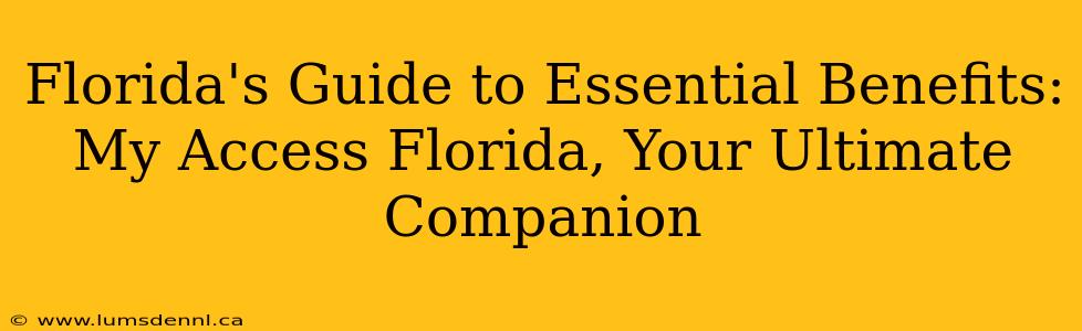Florida's Guide to Essential Benefits: My Access Florida, Your Ultimate Companion