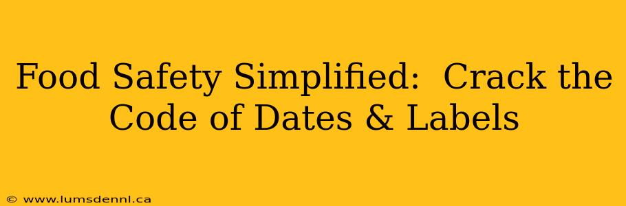 Food Safety Simplified:  Crack the Code of Dates & Labels