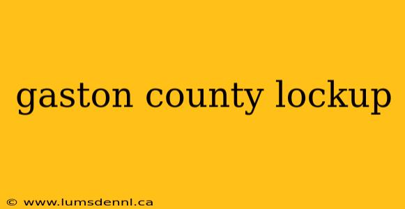 gaston county lockup