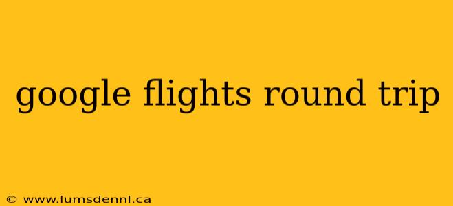 google flights round trip