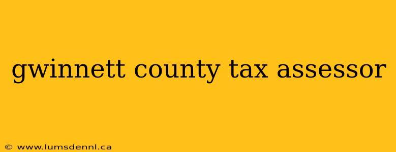 gwinnett county tax assessor