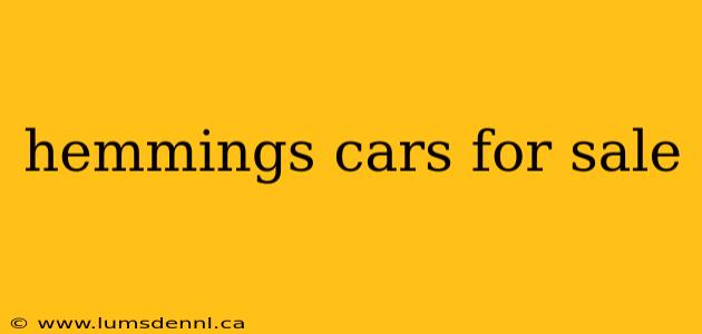 hemmings cars for sale