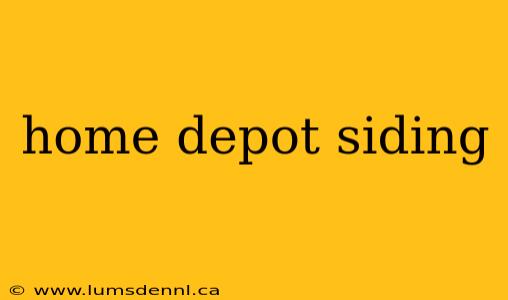home depot siding