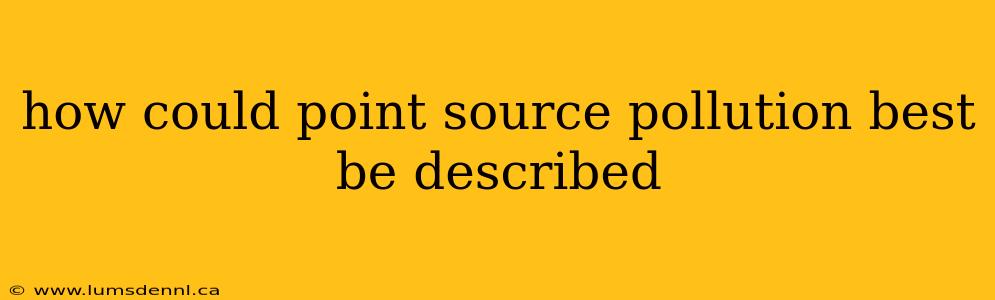 how could point source pollution best be described