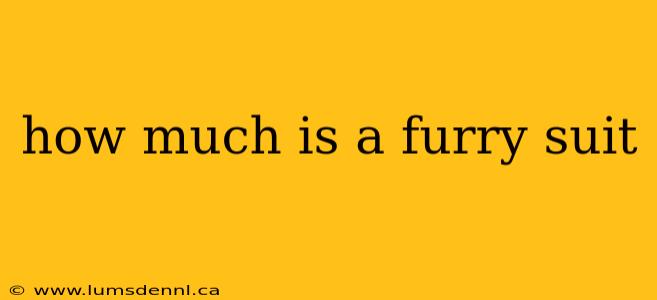 how much is a furry suit
