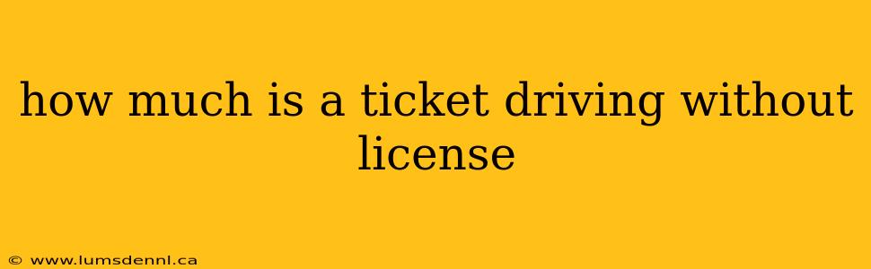 how much is a ticket driving without license