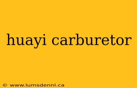 huayi carburetor