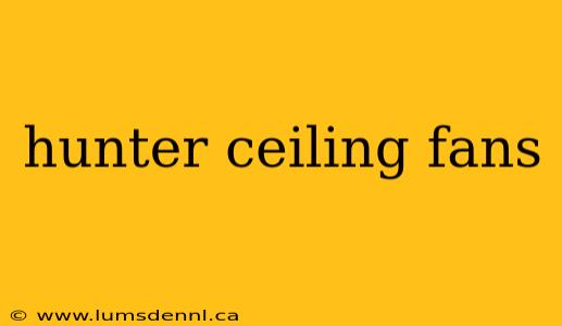 hunter ceiling fans