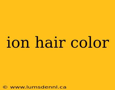 ion hair color
