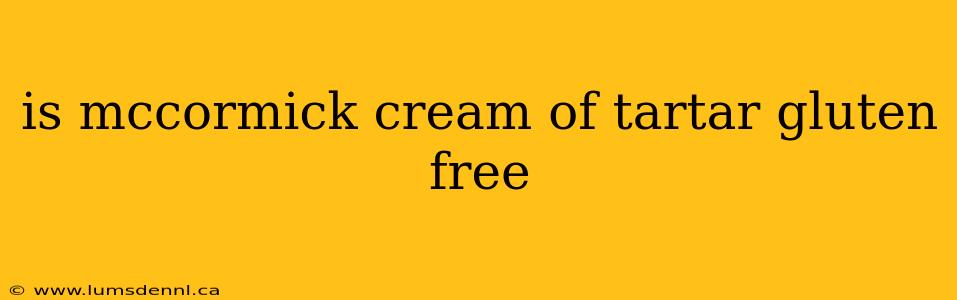 is mccormick cream of tartar gluten free