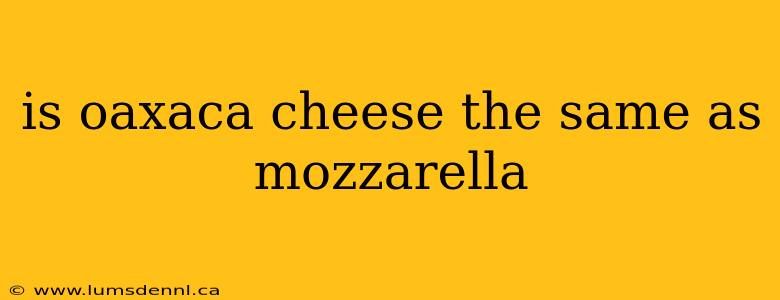 is oaxaca cheese the same as mozzarella