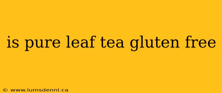 is pure leaf tea gluten free