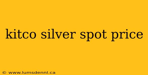 kitco silver spot price