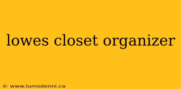 lowes closet organizer
