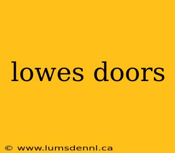 lowes doors