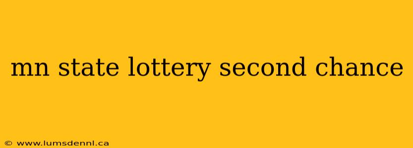 mn state lottery second chance