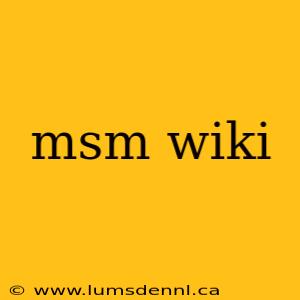 msm wiki