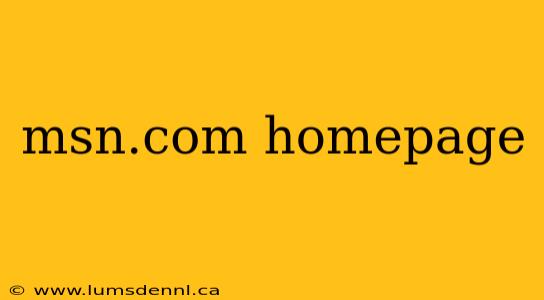 msn.com homepage