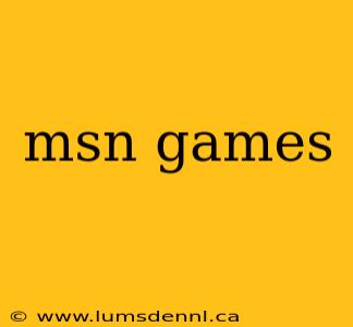 msn games