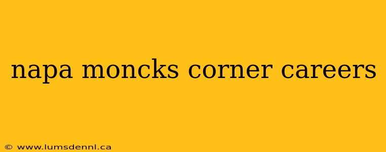napa moncks corner careers