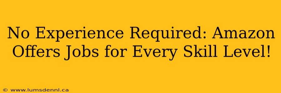 No Experience Required: Amazon Offers Jobs for Every Skill Level!
