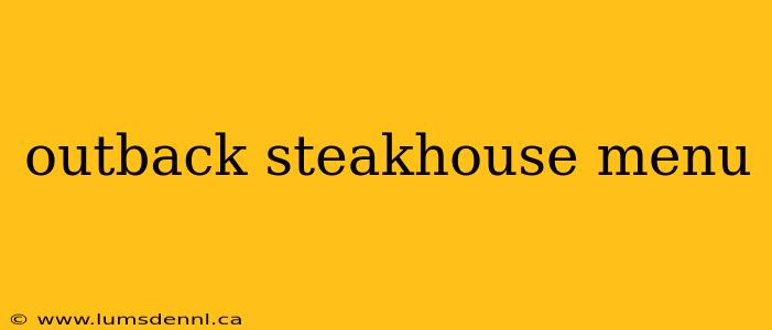 outback steakhouse menu
