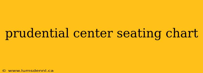 prudential center seating chart