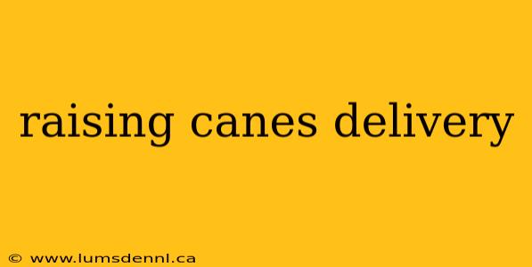 raising canes delivery