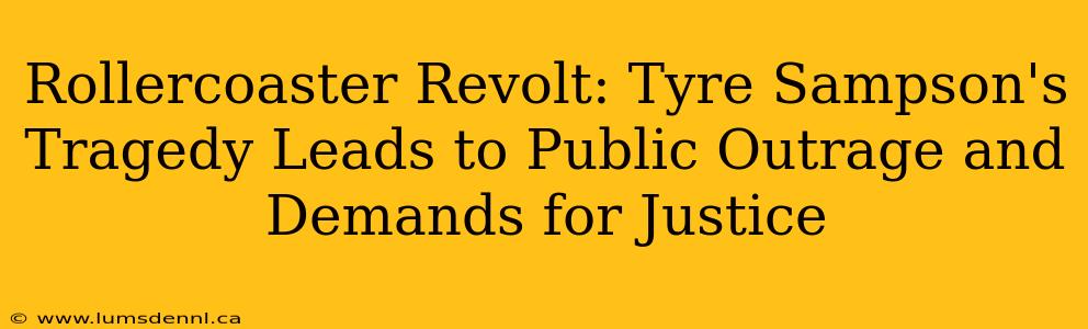 Rollercoaster Revolt: Tyre Sampson's Tragedy Leads to Public Outrage and Demands for Justice