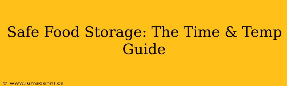 Safe Food Storage: The Time & Temp Guide