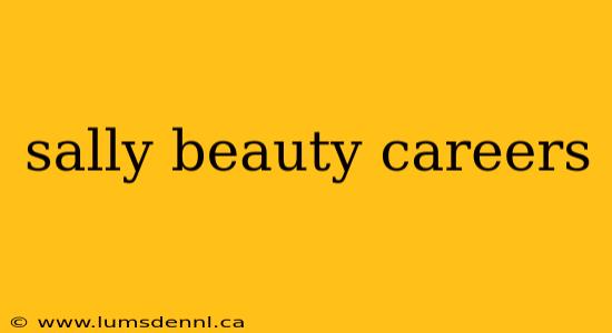 sally beauty careers